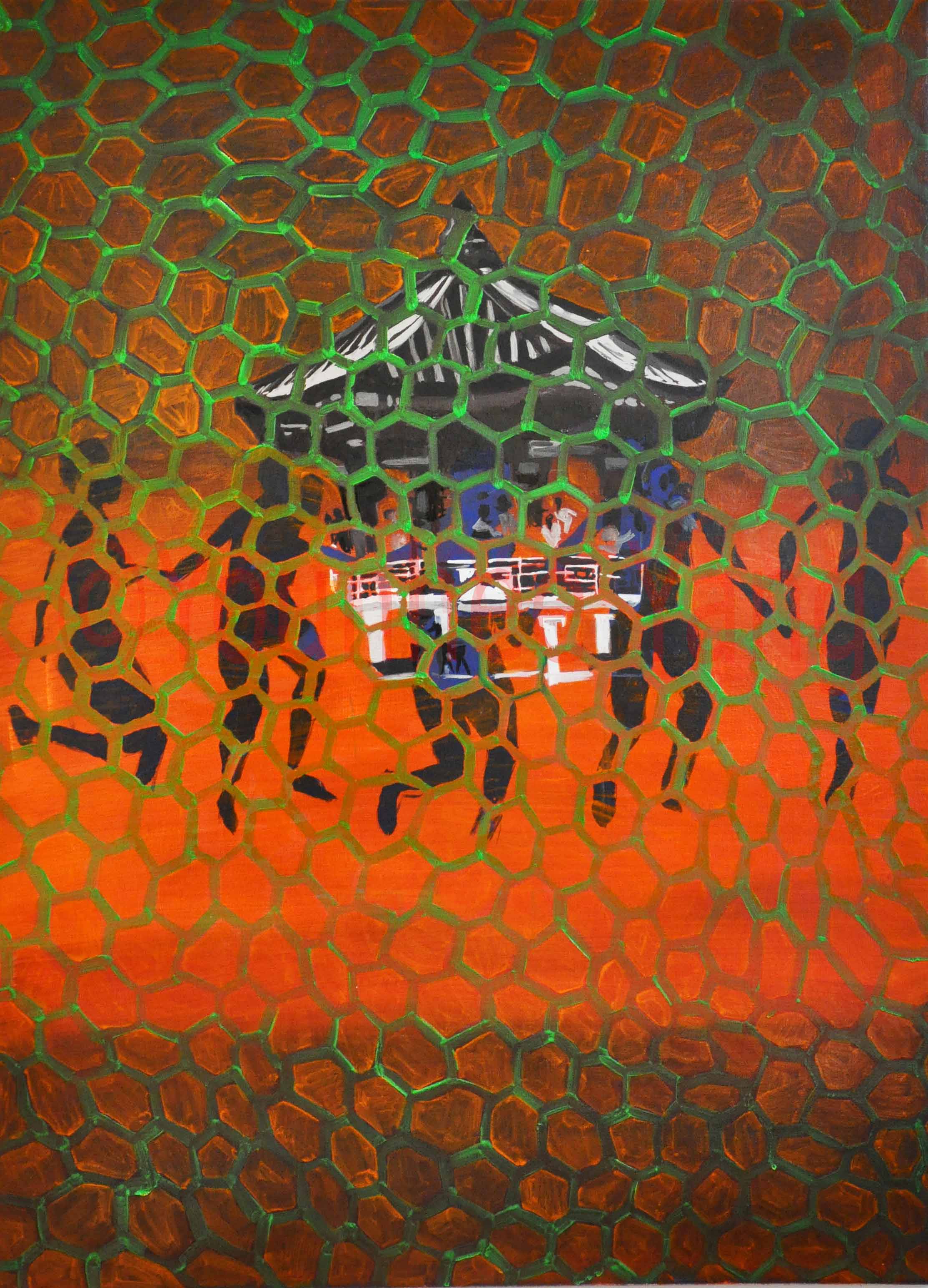 Borderless-Grenzenlos II, Oil on Canvas, 2010